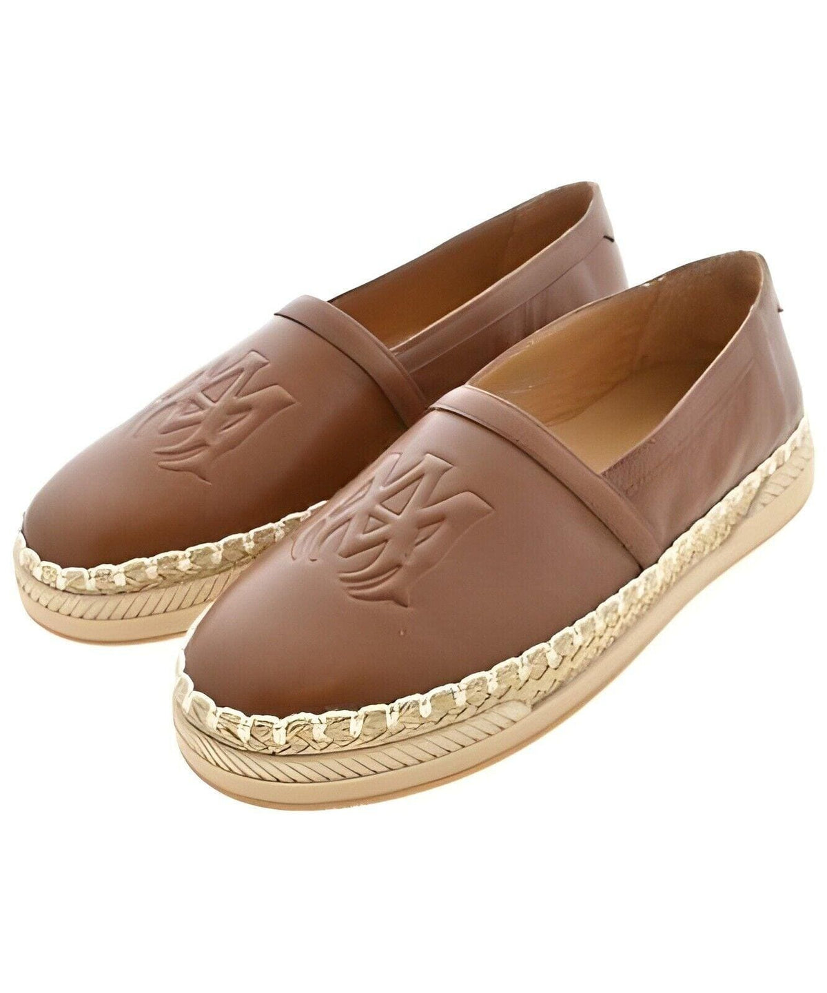 AMIRI - MA Logo-Embroidered Leather-Trimmed Canvas Espadrilles - Brown | Banlieue91