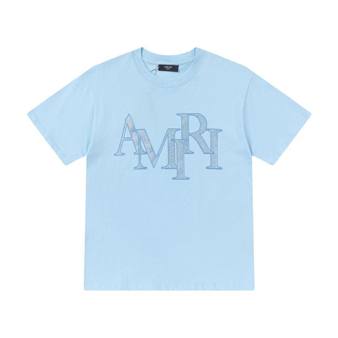 Amiri Sky Blue T-Shirt Without Collar | Banlieue91
