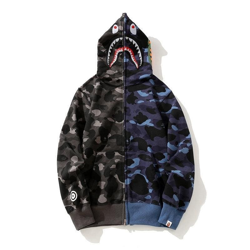 APE Color Camo Crazy Shark Full Zip Hoodie A Bathing Ape | Banlieue91