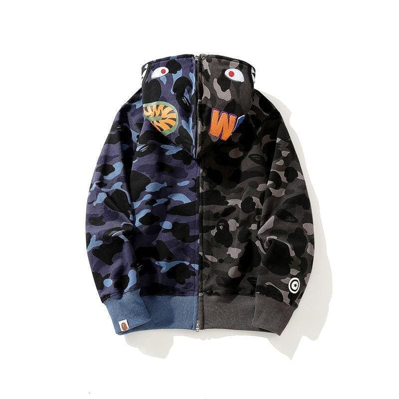 APE Color Camo Crazy Shark Full Zip Hoodie A Bathing Ape | Banlieue91