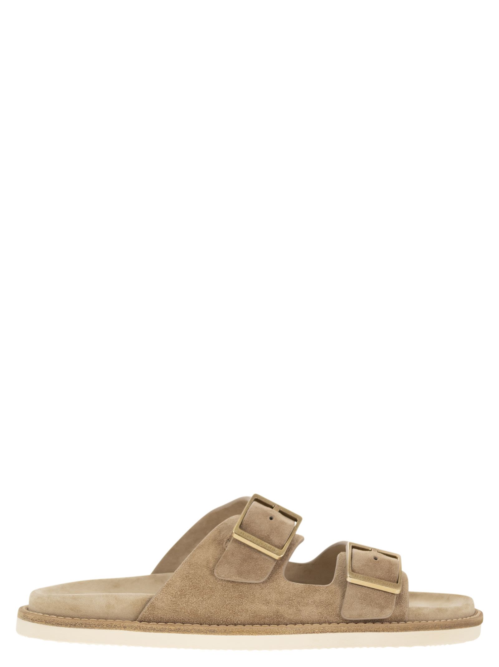 Brunello Cucinelli Urban Slides In Washed Suede - Banlieue91 -