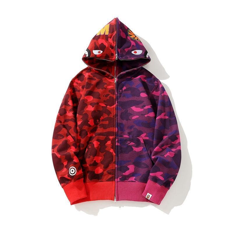BAPE Color Camo Crazy Shark Full Zip Hoodie - Banlieue91