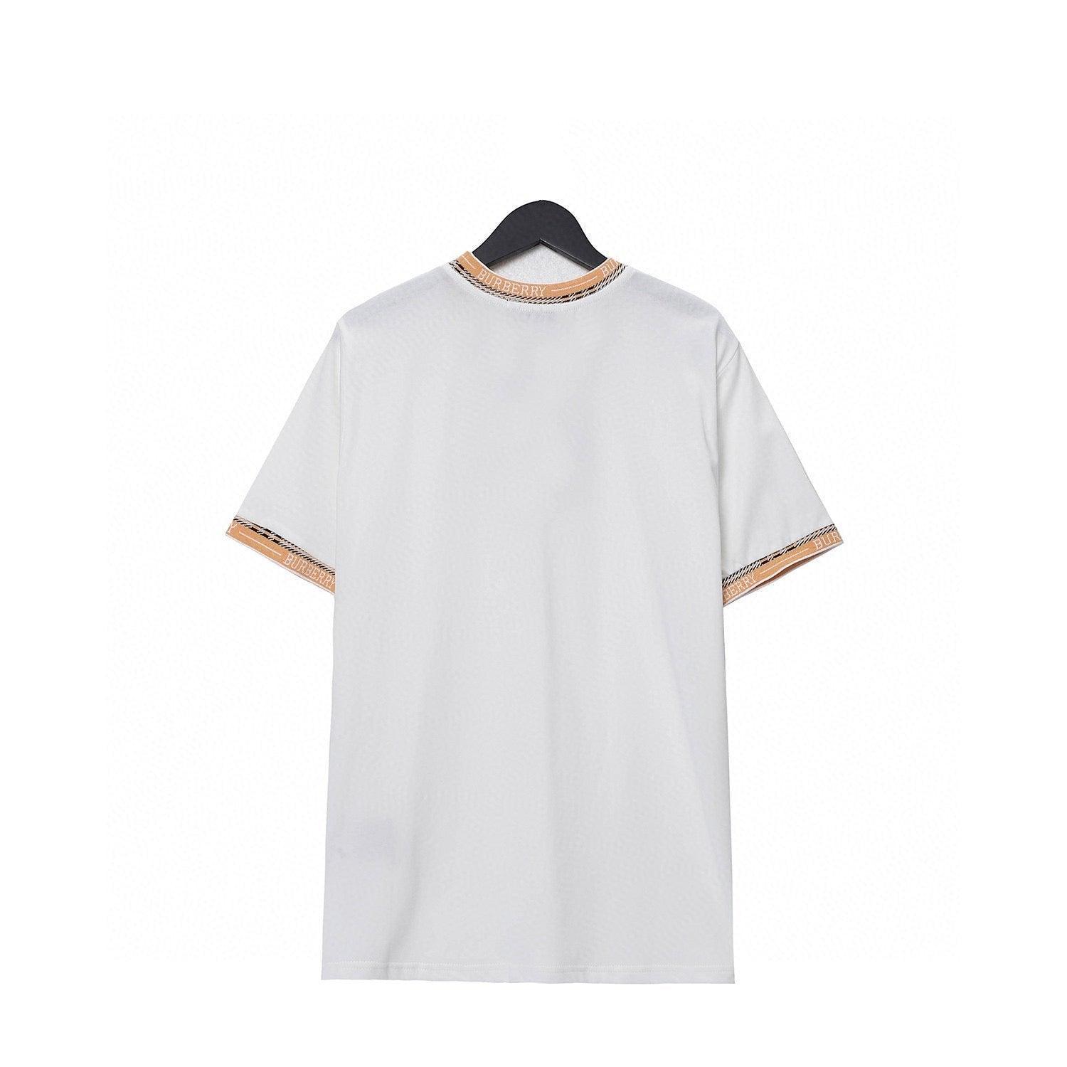 Burberry T-Shirt Without Collar 'White & Beige' - Banlieue91