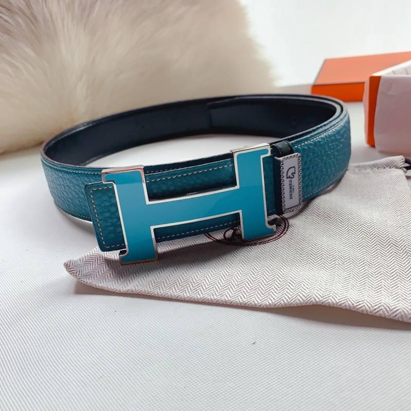 Hermes Men Blue Buckle Belt 'Blue' - Banlieue91