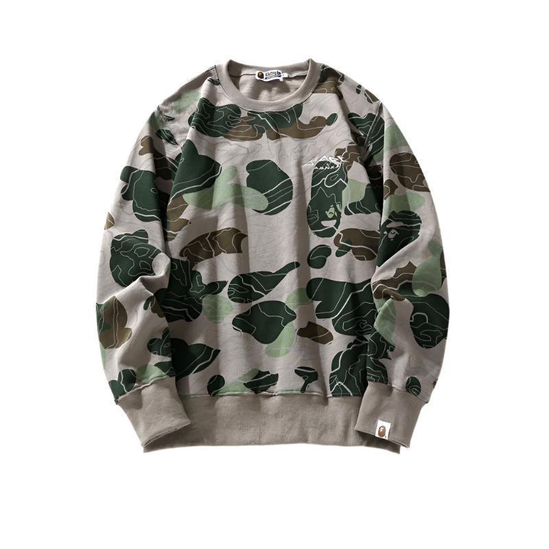 BATHING APE MEN SWEATSHIRT LAYERED CAMO CREWNECK MENS - Banlieue91