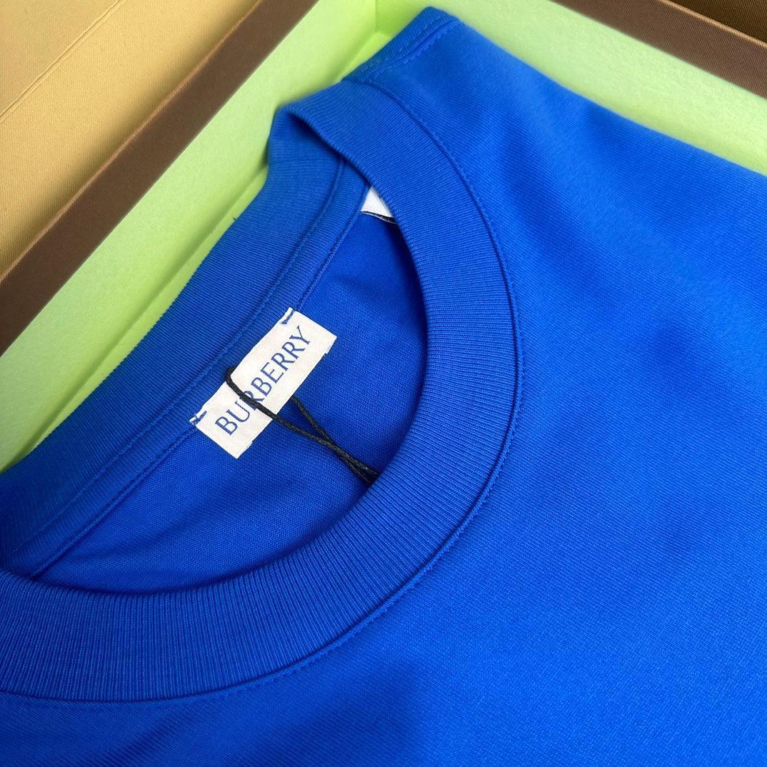 Burberry Blue T-Shirt Without Collar - Banlieue91