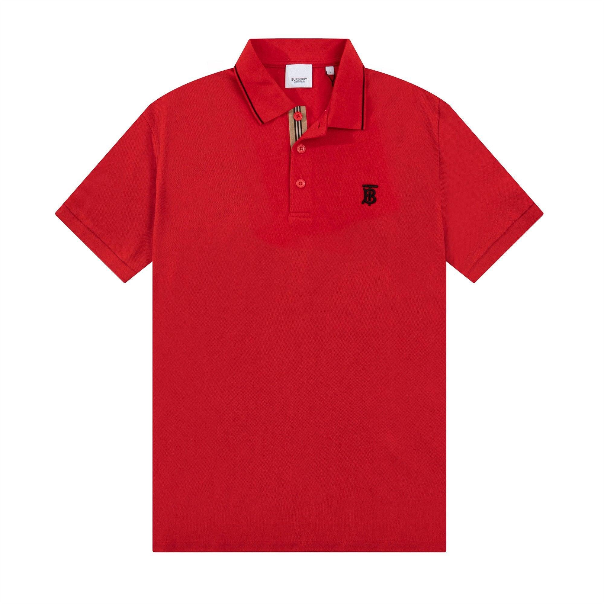 Burberry Red T-Shirt With Collar - Banlieue91