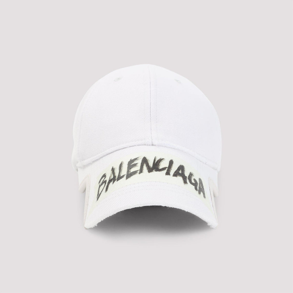 BALENCIAGA Asymmetrical Visor Cotton Cap | Banlieue91