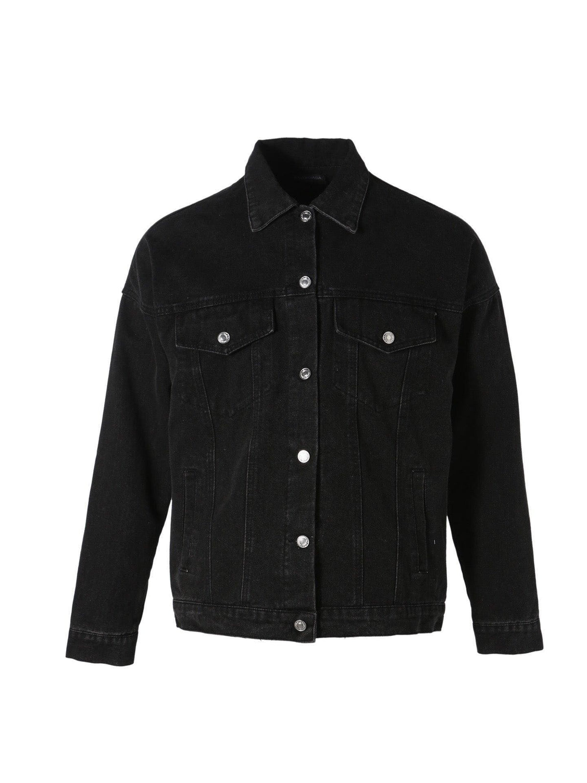 Balenciaga BB Sprayed Denim Jacket Large Fit 'Dark Grey White' | Banlieue91