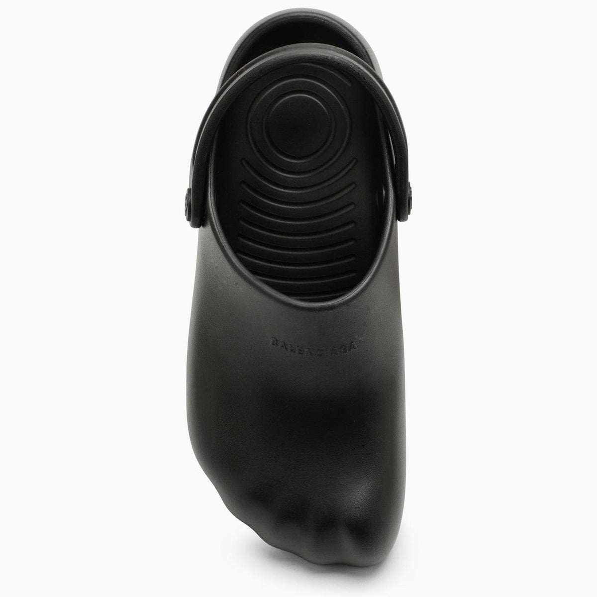Balenciaga Black Rubber Slip On Sunday Molded | Banlieue91