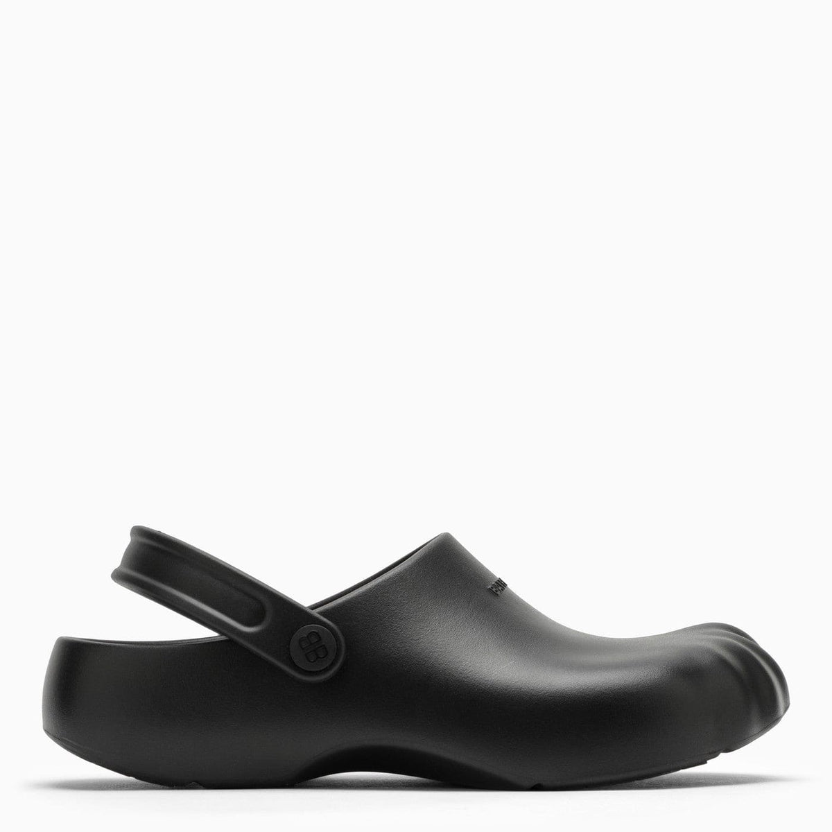 Balenciaga Black Rubber Slip On Sunday Molded | Banlieue91