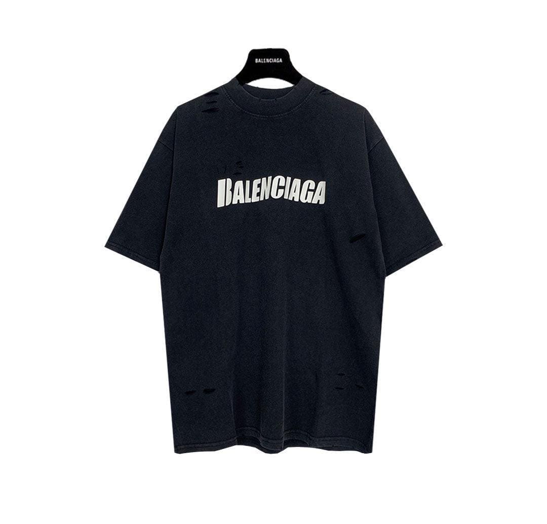 Balenciaga Black T-Shirt Without Collar | Banlieue91