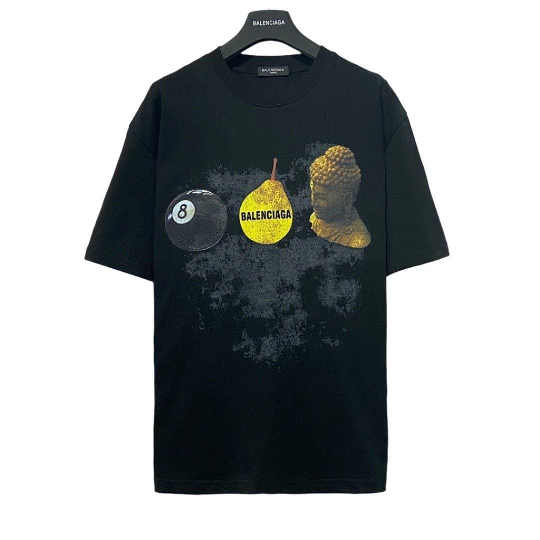 Balenciaga Black T-Shirt Without Collar | Banlieue91