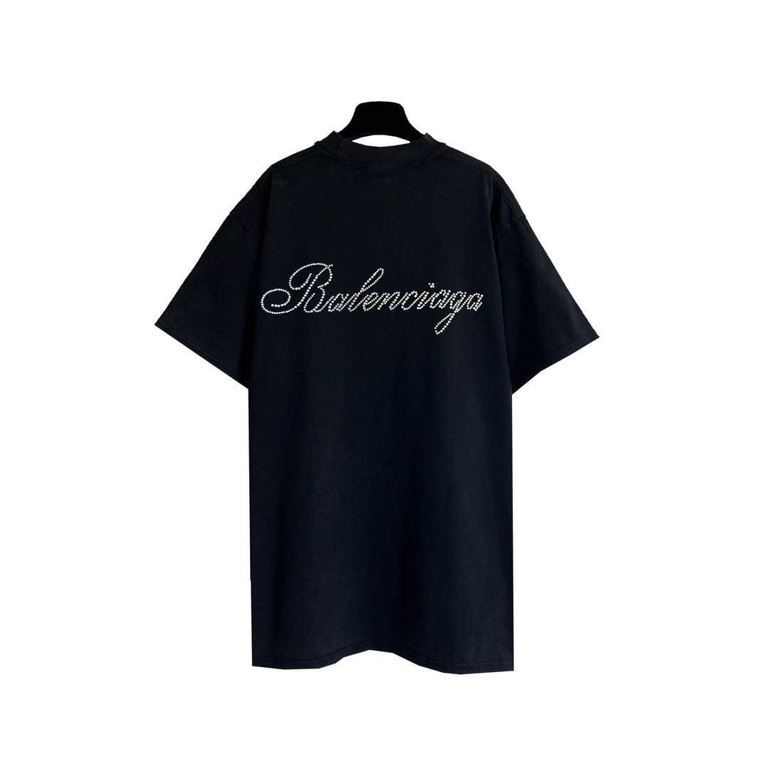 Balenciaga Handwritten Black T-Shirt Without Collar | Banlieue91