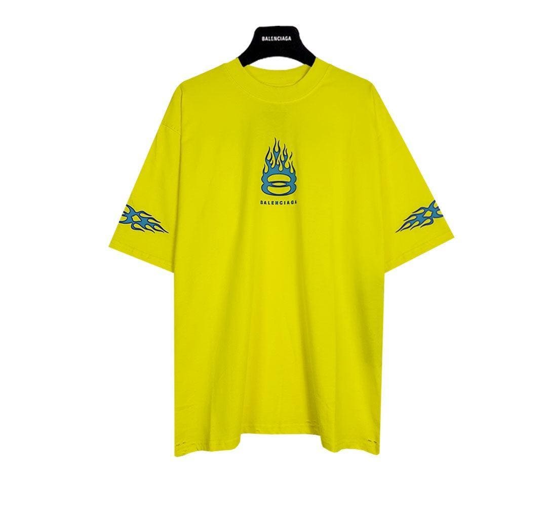Balenciaga Men's Yellow Burning Unity T-Shirt | Banlieue91