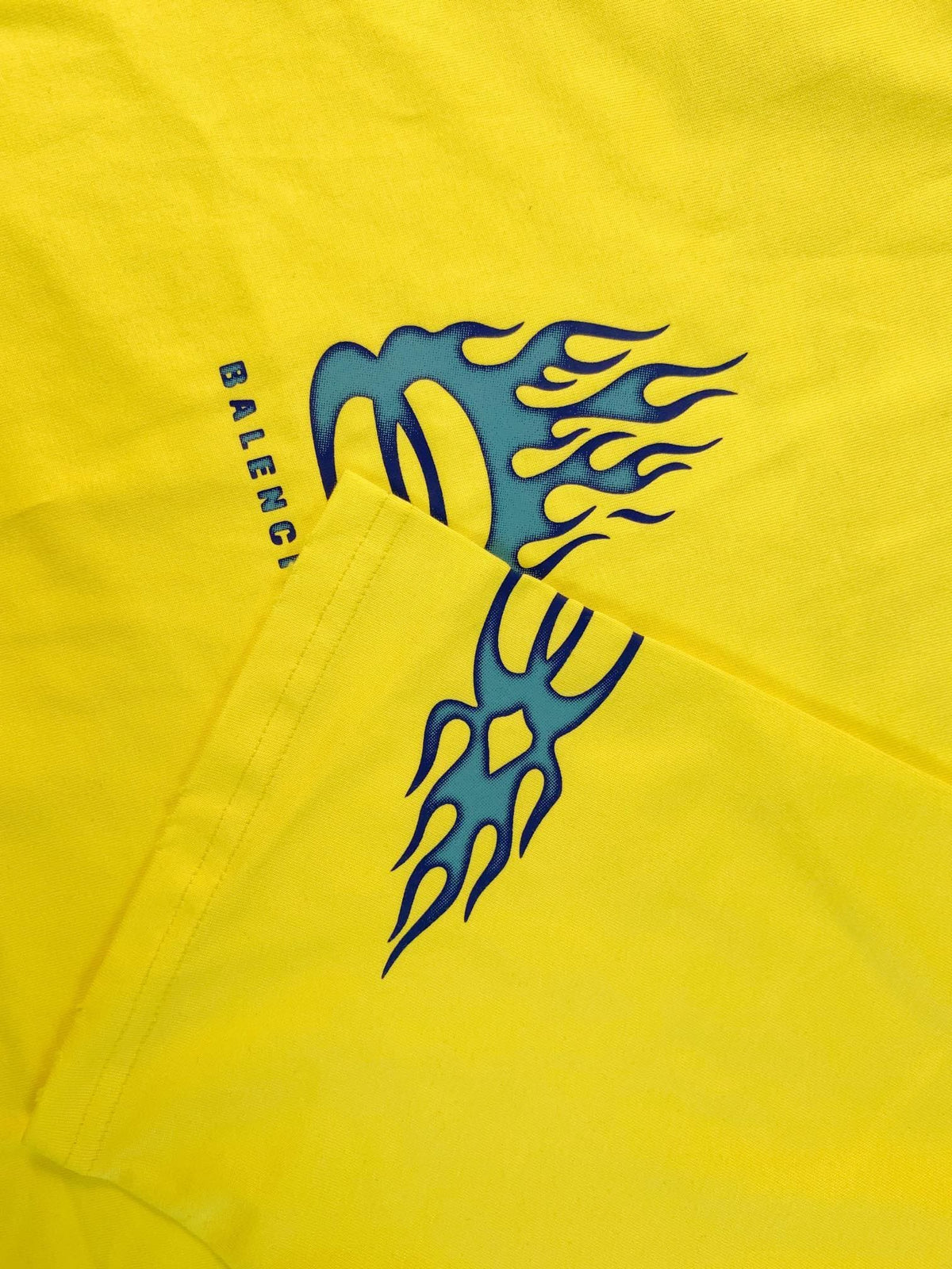 Balenciaga Men's Yellow Burning Unity T-Shirt | Banlieue91