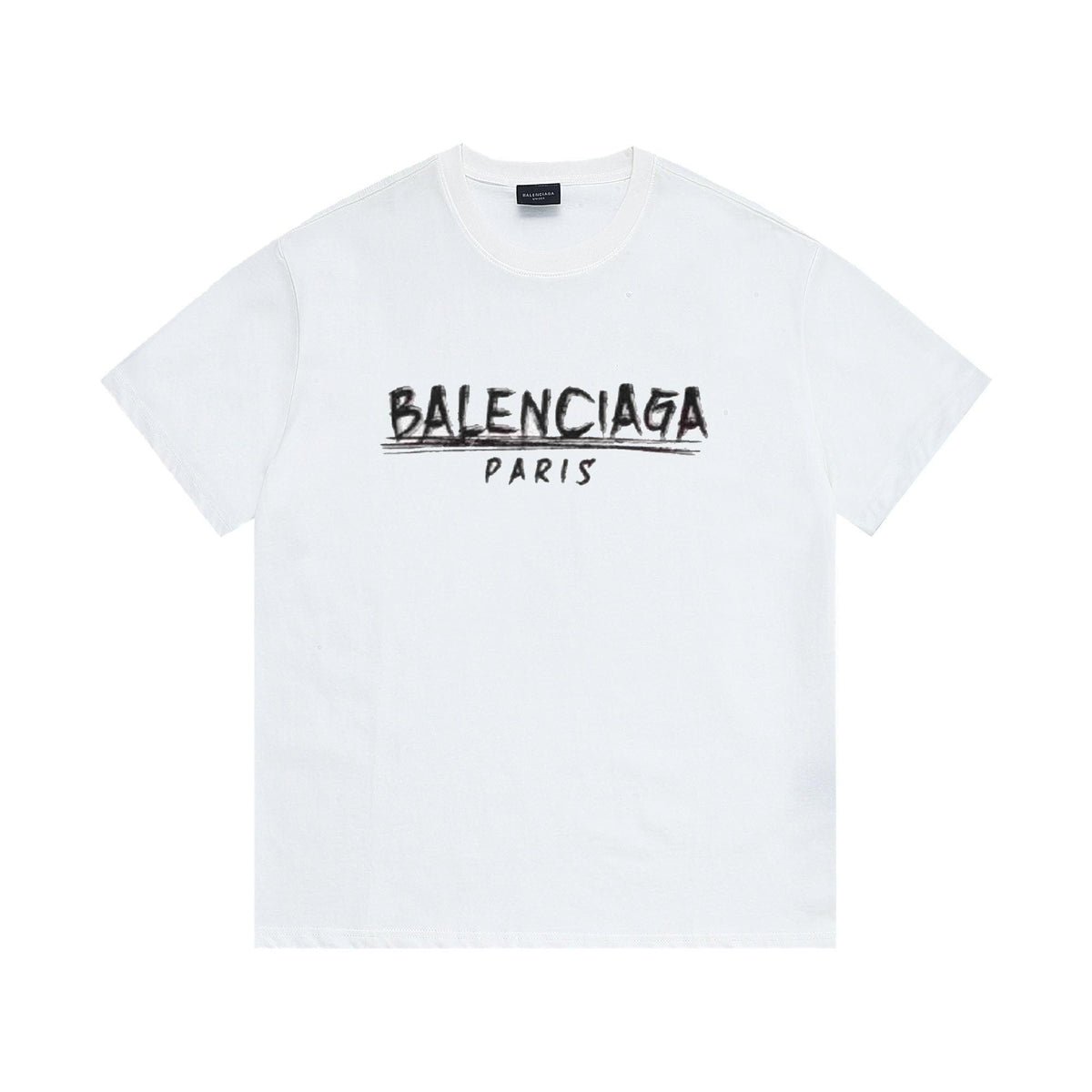 Balenciaga White T-Shirt Without Collar | Banlieue91
