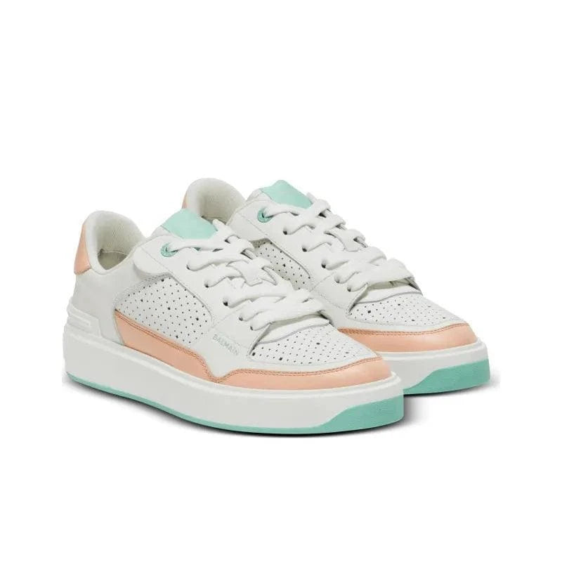 BALMAIN B-Court Flip Leather Sneakers | Banlieue91