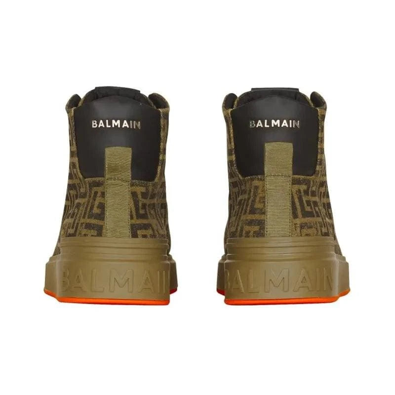 BALMAIN Casual Shoes Men High Top Khaki | Banlieue91