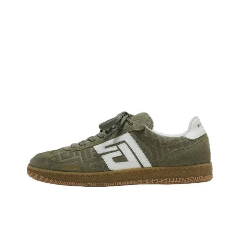 BALMAIN Swan Low-Top Skateboard Shoes 'Green' | Banlieue91