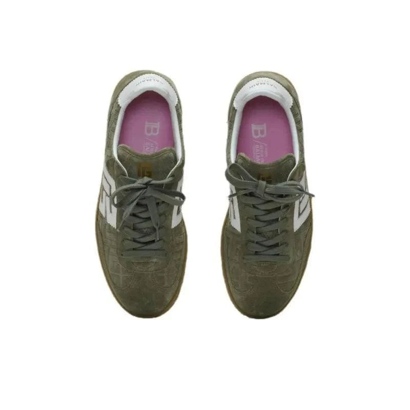 BALMAIN Swan Low-Top Skateboard Shoes 'Green' | Banlieue91