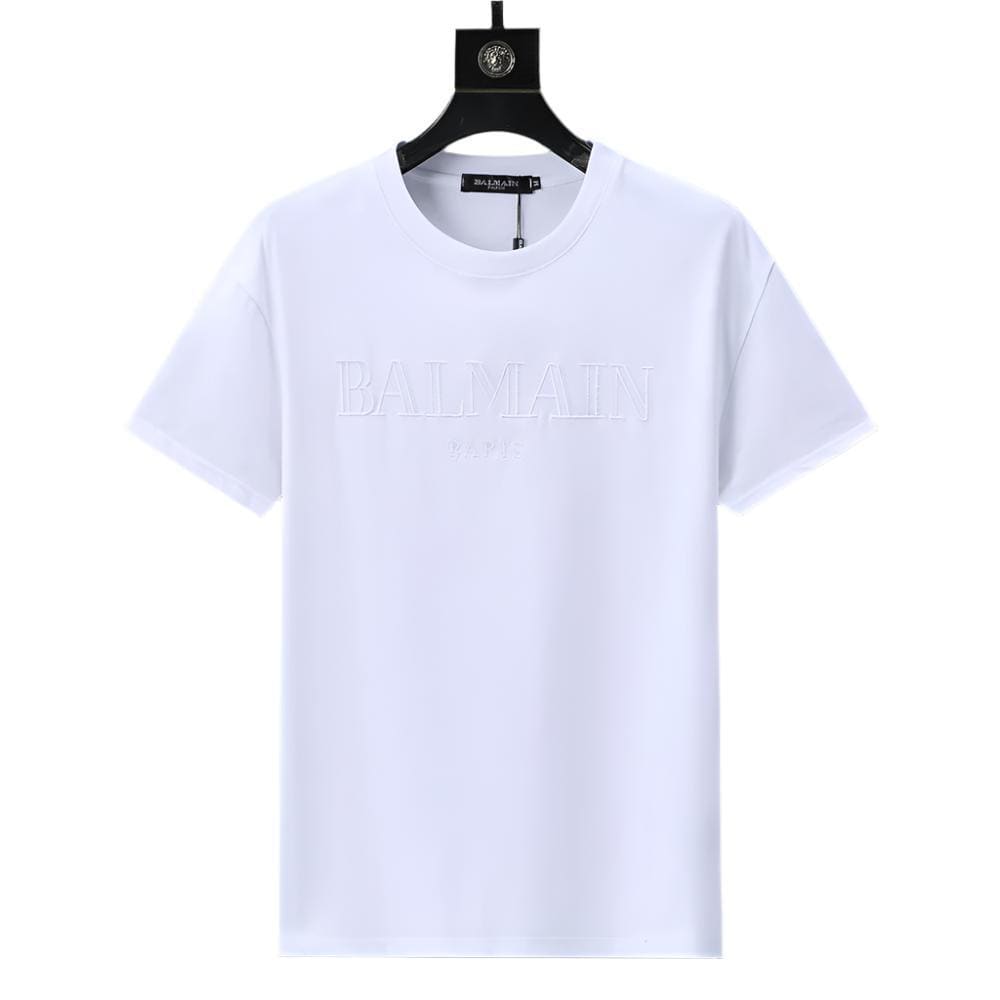 Balmain White T-Shirt Without Collar | Banlieue91