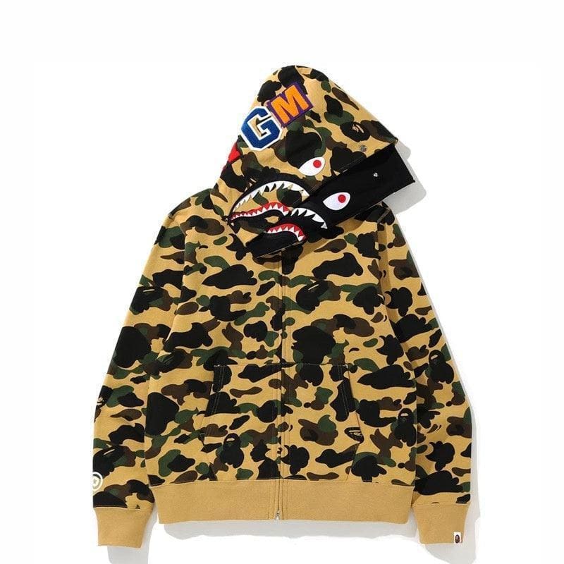 BAPE 1st Camo Shark Full Zip Hoodie (FW21) Yellow | Banlieue91