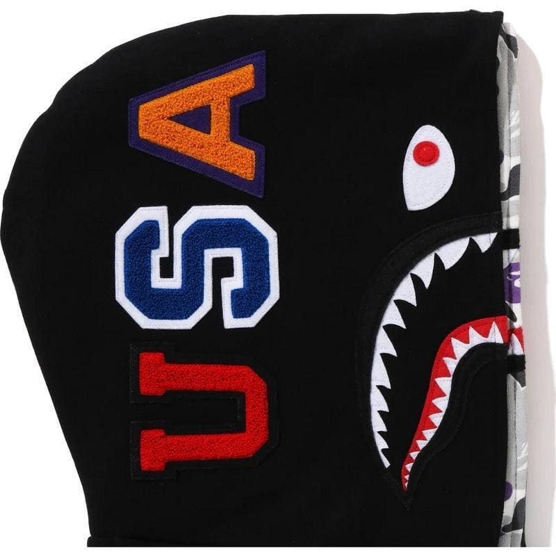 BAPE ABC CAMO SHARK WIDE FIT FULL ZIP DOUBLE A Bathing Ape - BLACK | Banlieue91