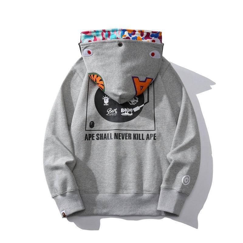 BAPE ABC CAMO SHARK WIDE FIT FULL ZIP DOUBLE A Bathing Ape - Grey | Banlieue91