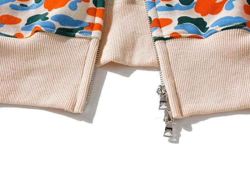 BAPE Camo Shark Full Zip Hoodie Purple Yellow Blue | Banlieue91