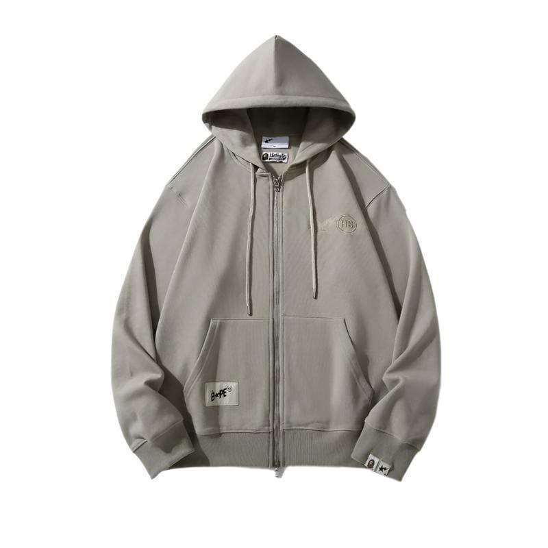 BAPE X HIGHSNOBIETY FULL ZIP HOODIE 'Beige' | Banlieue91