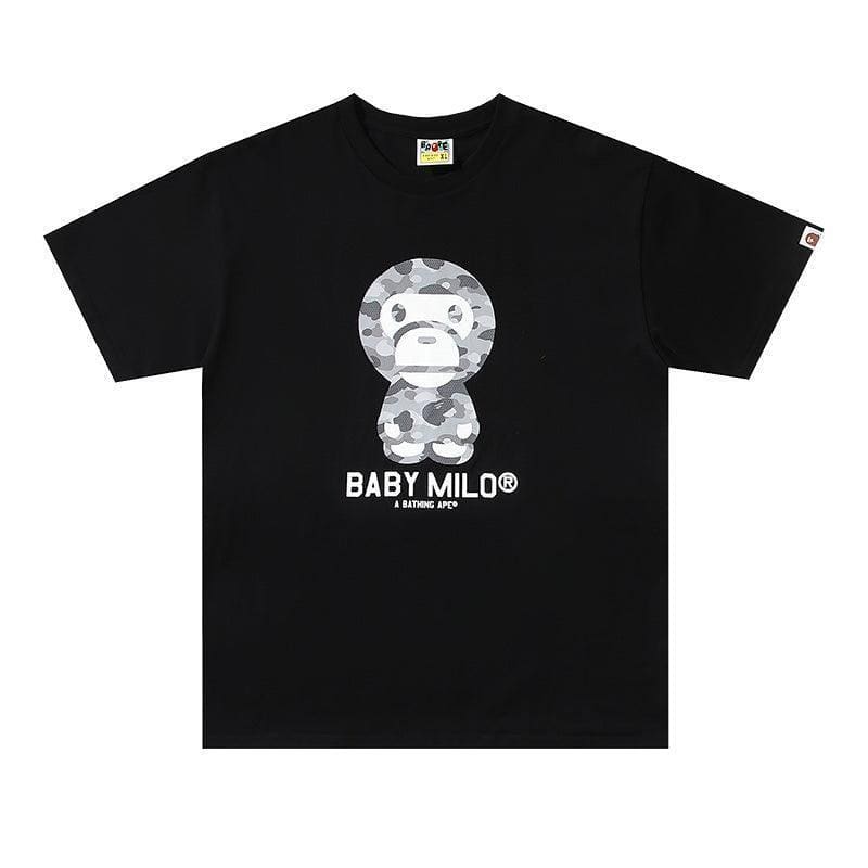 Bathing Ape Black Baby Milo T-Shirt without Collar | Banlieue91