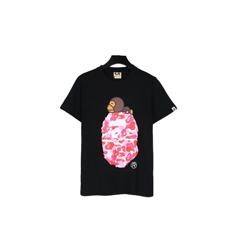 Bathing Ape Black T-Shirt Collarless | Banlieue91
