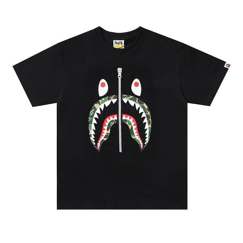 BATHING APE Black T-SHORT SLEEVE TEE 1ST CAMO SHARK TEE | Banlieue91