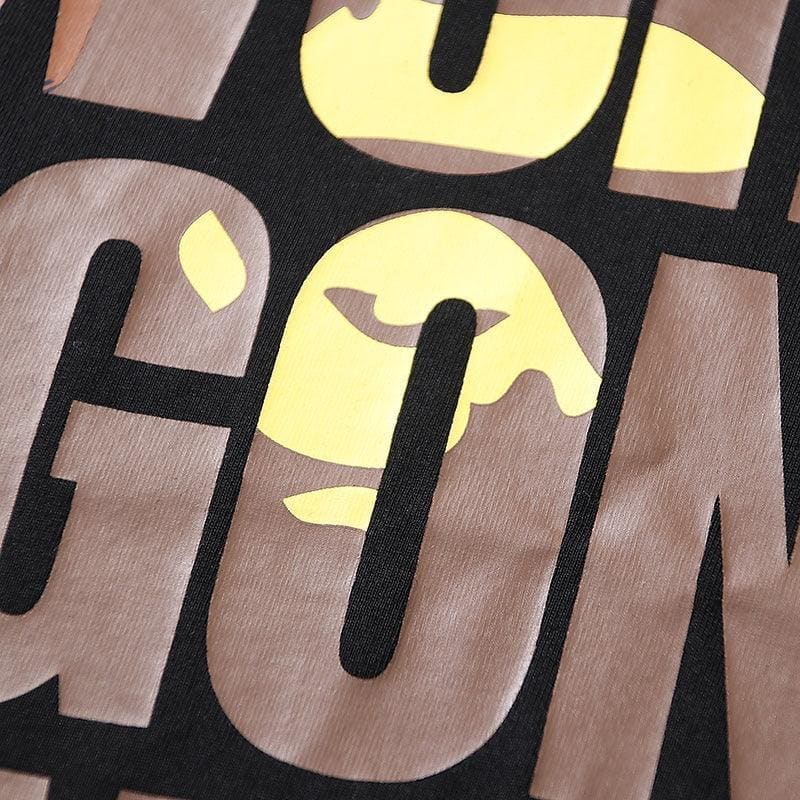 Bathing Ape Black World Gone Mad T-Shirt without Collar | Banlieue91