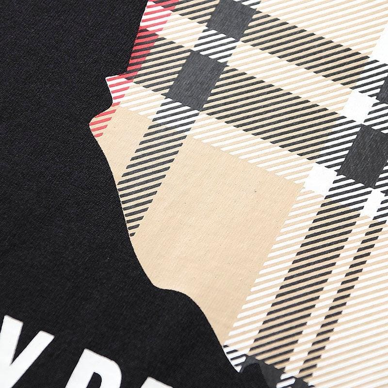 Bathing Ape Check by Bathing Tee Black/Beige | Banlieue91