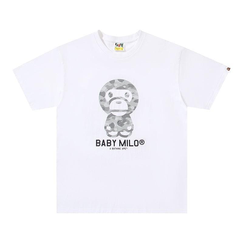 Bathing Ape White Baby Milo T-Shirt without Collar | Banlieue91