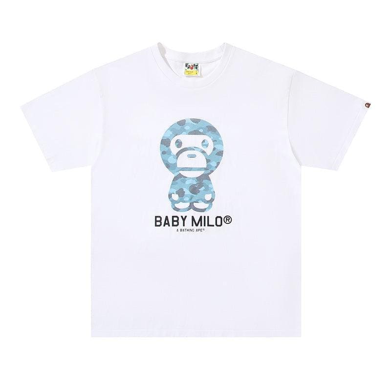 Bathing Ape White Baby Milo T-Shirt without Collar | Banlieue91