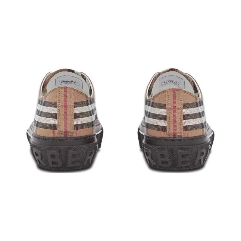 Burberry Vintage Check Lace Up Sneaker Beige Brown - Banlieue91 -