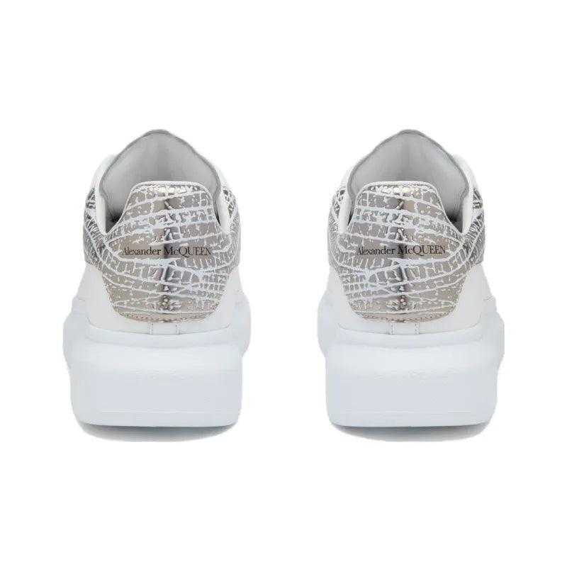 Alexander McQueen Oversized White Silver Croc - Banlieue91 -