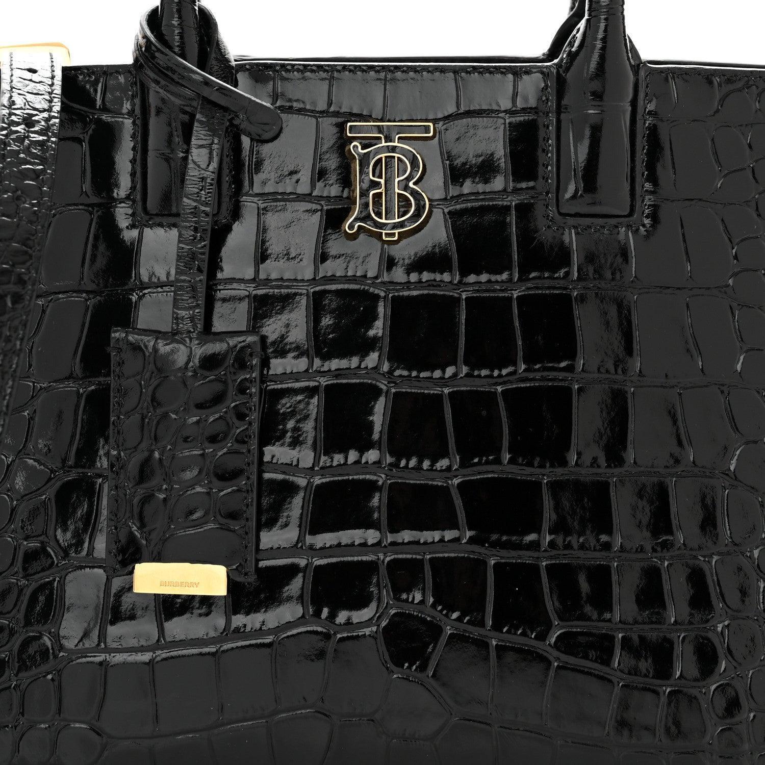 Burberry Crocodile Embossed Calfskin Mini Frances Tote - Banlieue91