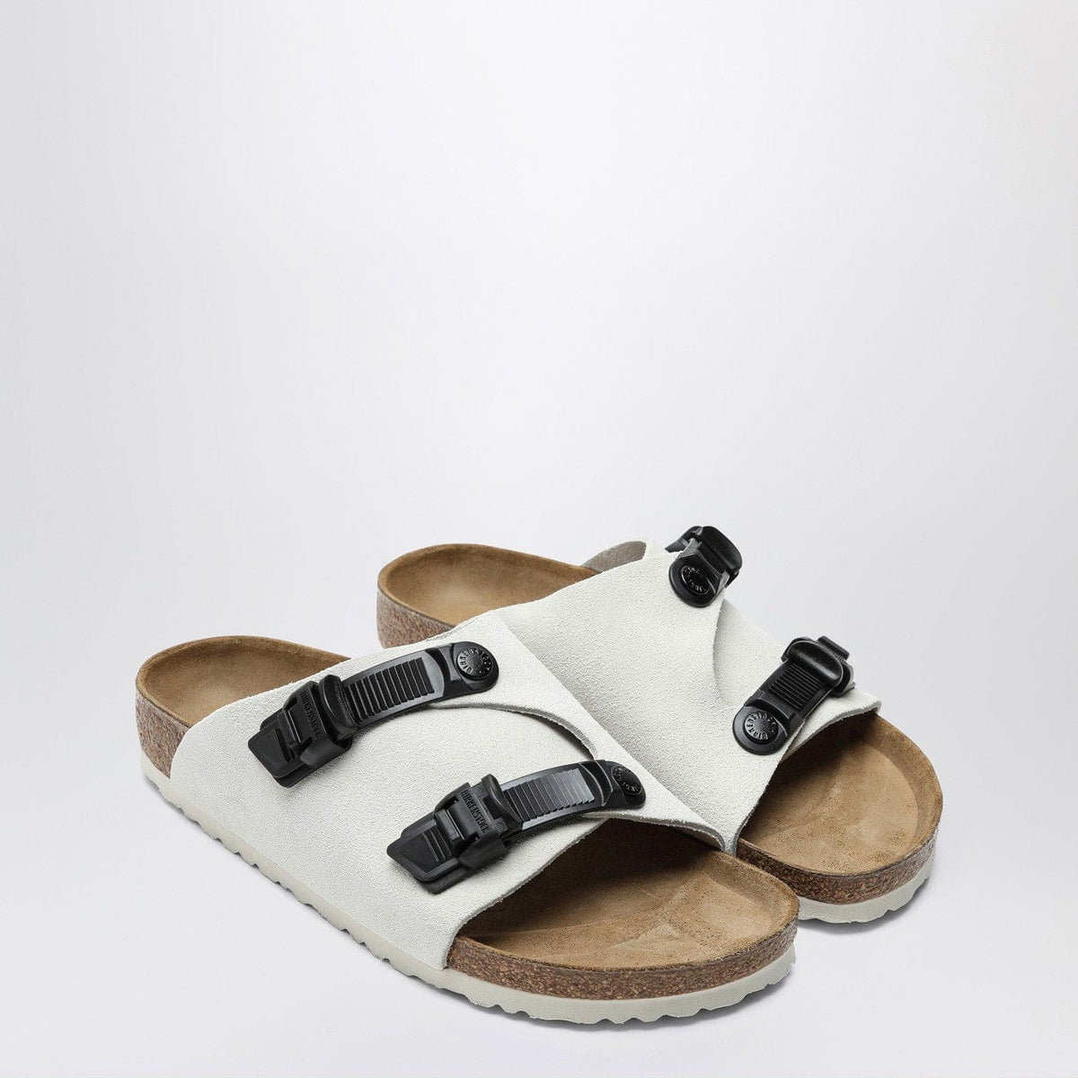 Birkenstock Slide Zürich Tech Antique White In Suede | Banlieue91