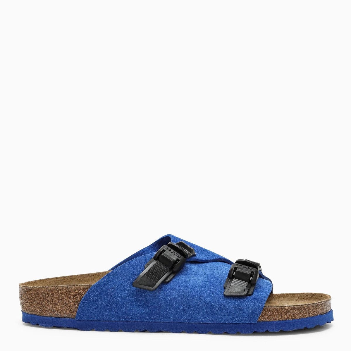Birkenstock Slide Zürich Tech Electric Blue In Suede | Banlieue91