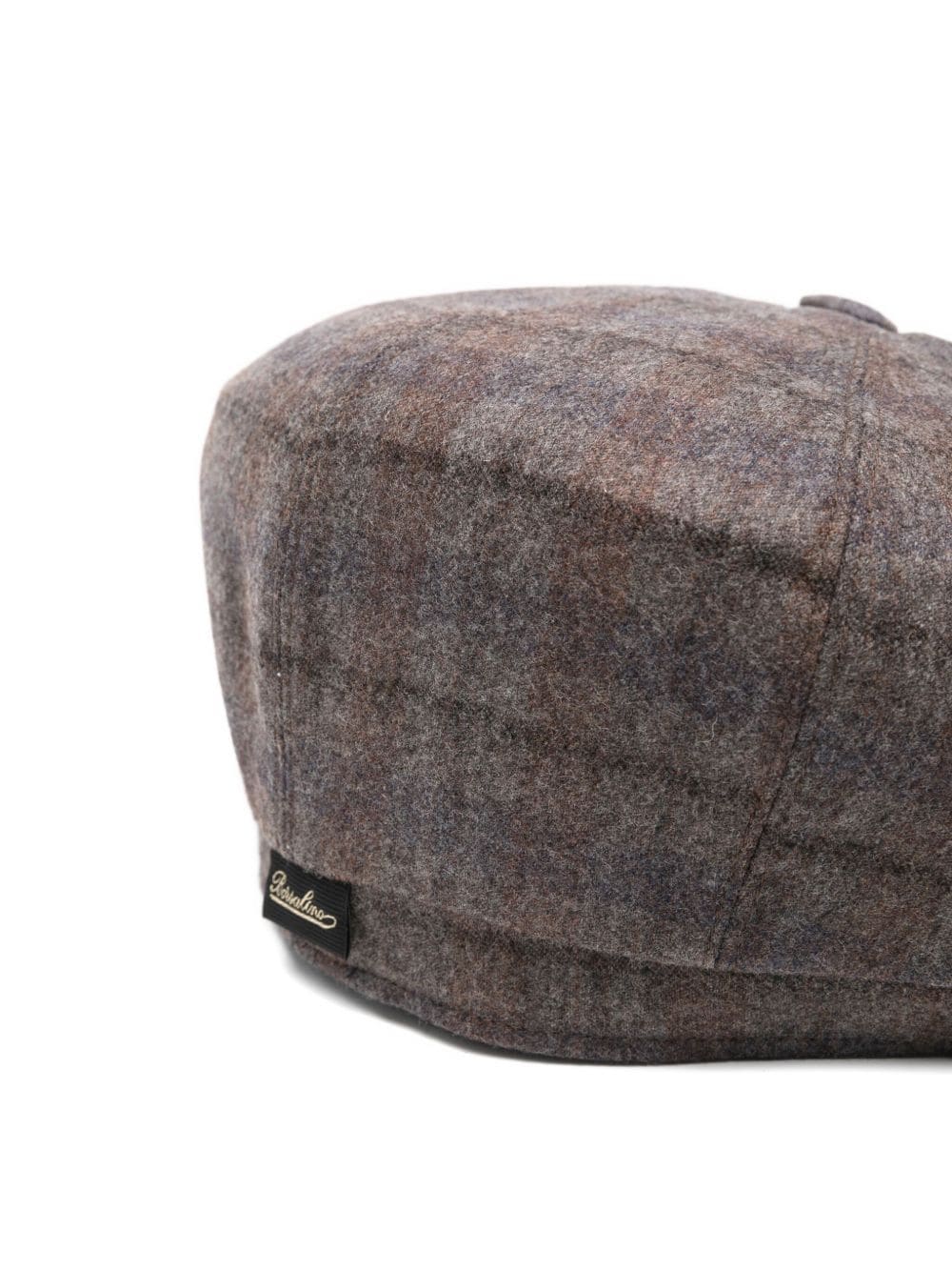 BORSALINO Classic Wool Cap with Button Top and Plaid Pattern | Banlieue91