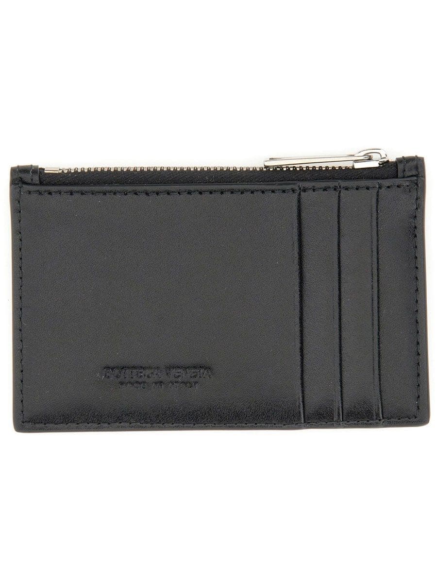 BOTTEGA VENETA Mini Leather Card Holder with Zipper | Banlieue91