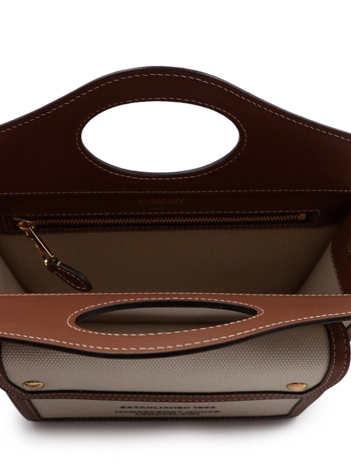 Burberry Canvas Smooth Calfskin Mini Two Tone Freya Tote | Banlieue91