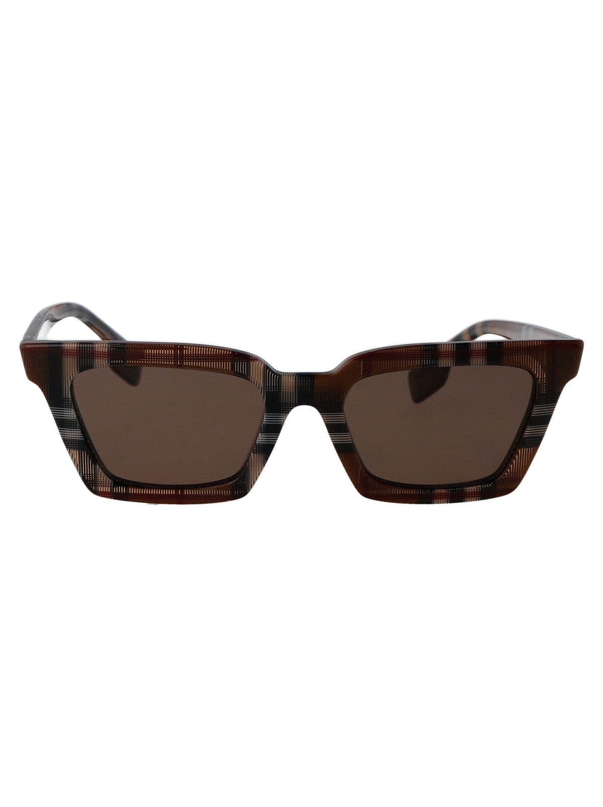 BURBERRY Check Brown Acetate Sunglasses for Women | Banlieue91