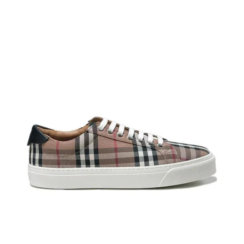 Burberry Check Print Low-Top Sneaker Dark Brown | Banlieue91