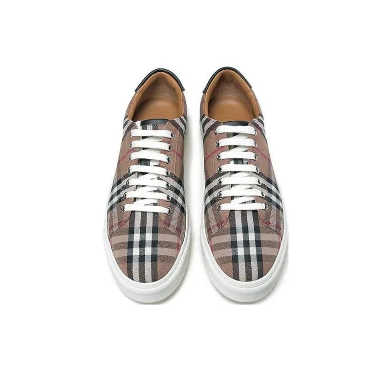Burberry Check Print Low-Top Sneaker Dark Brown | Banlieue91