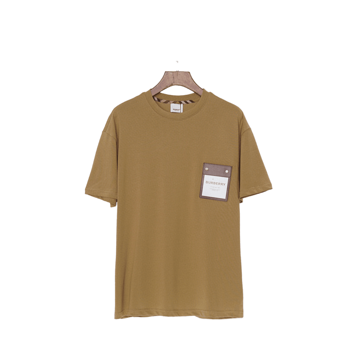 Burberry Collarless T-Shirt | Beige Cotton Crew Neck - Luxury Essential | Banlieue91